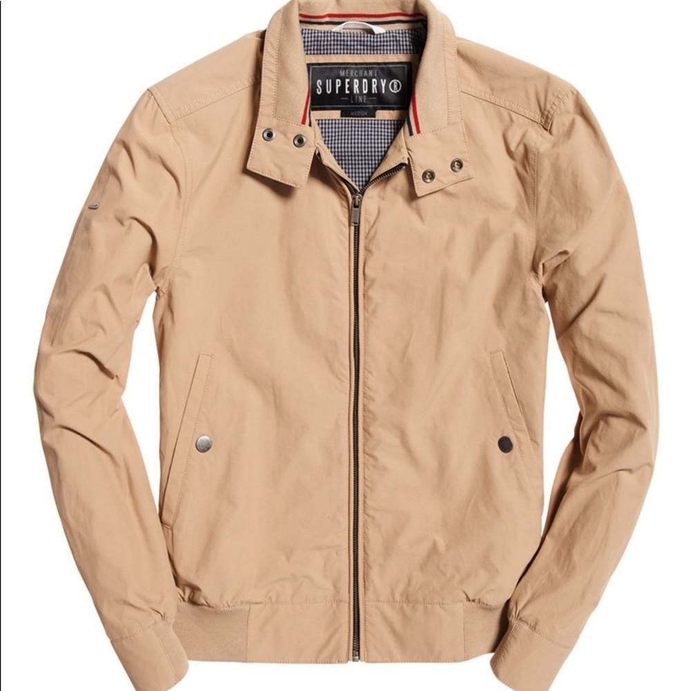 Superdry Montauk Harrington Jacket - Stone